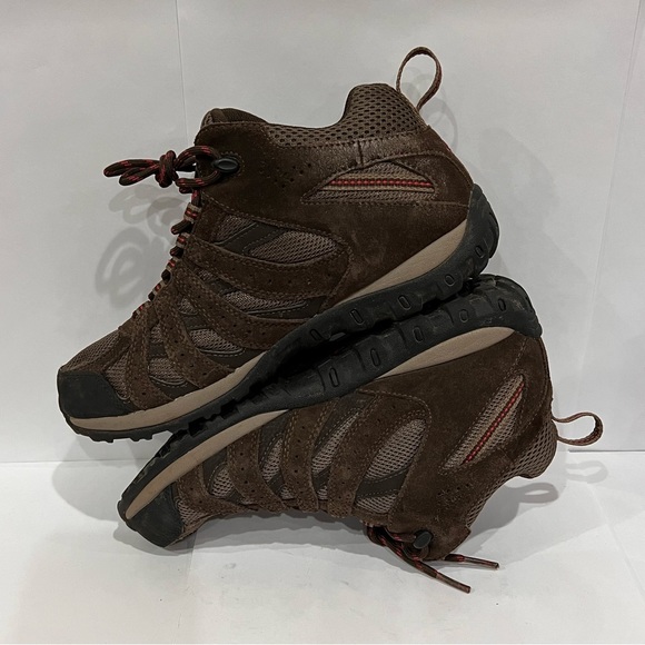 Columbia Waterproof Hiking Trail Boots Women's Size 9 Brown Mid Top Lace Up - Picture 4 of 10